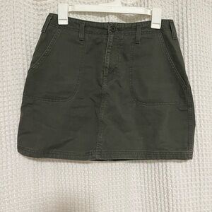 Green cargo, mini skirt!